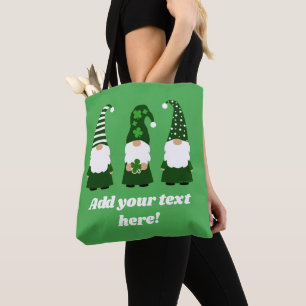 St Patricks Day Gnomes Niedlich Personalisiert Tasche