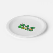 St. Patrick's Day Gnomes Pappteller (Schrägansicht)