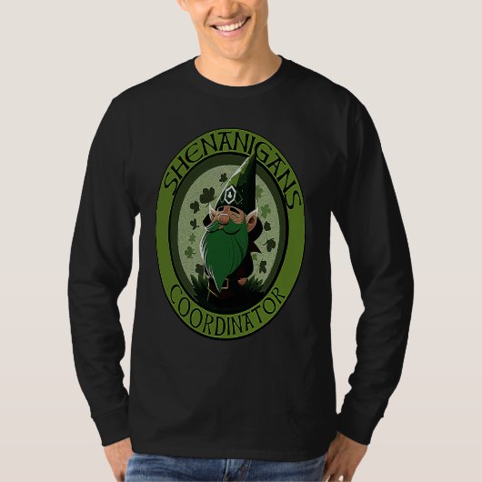 St Patrick's Day Gnomes Shenanigans Coordinator Ir T-Shirt (Vorderseite)
