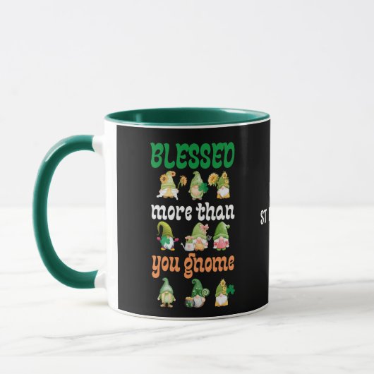 St Patrick's Day Gnomes Tasse (Links)