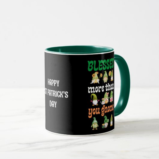 St Patrick's Day Gnomes Tasse (VorderseiteRechts)