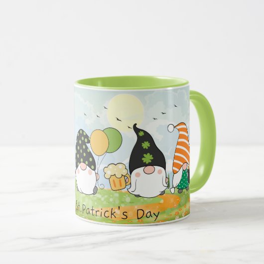 St Patrick's Day Gnomes Tasse (VorderseiteRechts)
