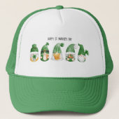 St Patrick's Day Gnomes Trucker Hat Truckerkappe (Vorderseite)