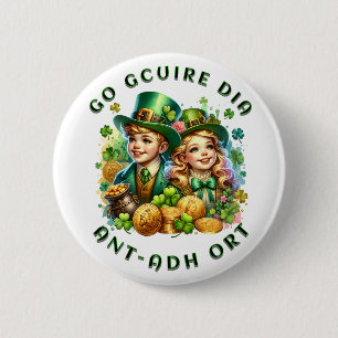St Patrick's Day   Go gcuire Dia an t-ádh ort Button