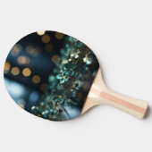 ☘️ St Patrick's Day Gold Bokeh & Clovers Tischtennis Schläger (Seitenansicht)