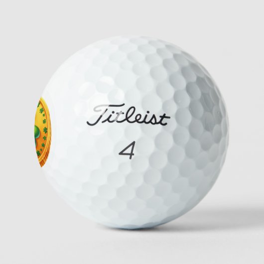St Patrick's Day - Gold Coin Golfball (Logo)