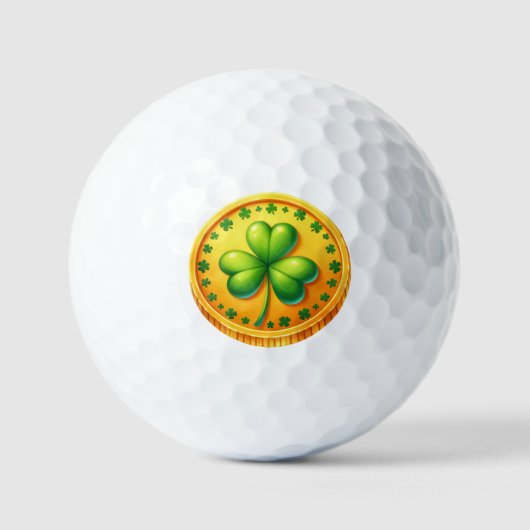 St Patrick's Day - Gold Coin Golfball (Vorderseite)