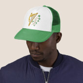 St Patrick's Day Gold Harp und Kleeblatts Truckerkappe (Beispiel)