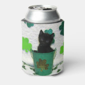 St. Patrick's Day Gold - Katze / Kitten Dosenkühler (Kanne Rückseite)