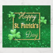 St. Patrick's Day Gold Kleeblatt Bierflaschenetikett (Einzelnes Label)