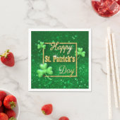 St. Patrick's Day Gold Kleeblatt Serviette (Beispiel)