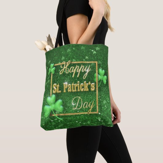 St. Patrick's Day Gold Kleeblatt Tasche (Von Nahem)