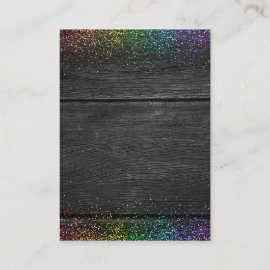 St. Patrick's Day Gold Rainbow Clover Baby Shower Begleitkarte (Rückseite)