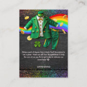 St. Patrick's Day Gold Rainbow Clover Baby Shower Begleitkarte (Vorderseite)