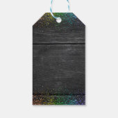 St. Patrick's Day Gold Rainbow Clover Baby Shower Geschenkanhänger (Rückseite)