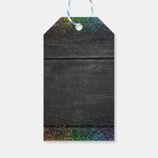 St. Patrick's Day Gold Rainbow Clover Baby Shower Geschenkanhänger (Rückseite)