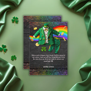 St. Patrick's Day Gold Regenbogen-Kleeblatt-Baby-P Begleitkarte