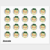 St. Patrick's Day Golden Classic Round Sticker (Blatt)