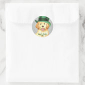 St. Patrick's Day Golden Classic Round Sticker (Tasche)