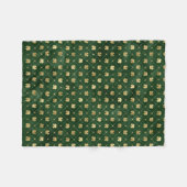 St Patricks Day Golden Cloud Kleeblatt Vintag Fleecedecke (Vorderseite (Horizontal))