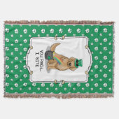 St. Patrick's Day Golden Retriever Dog Decke (Vorderseite)