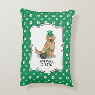 St. Patrick's Day Golden Retriever Dog Dekokissen