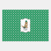 St. Patrick's Day Golden Retriever Dog Geschenkpapier Set (Vorderseite)