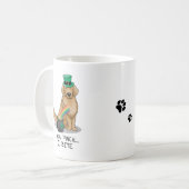 St. Patrick's Day Golden Retriever Dog Kaffeetasse (Vorderseite Links)