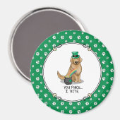 St. Patrick's Day Golden Retriever Dog Magnet (Vorderseite/Rückseite)