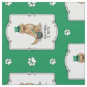 St. Patrick's Day Golden Retriever Dog Stoff (Nahaufnahme)