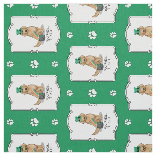 St. Patrick's Day Golden Retriever Dog Stoff (Muster)