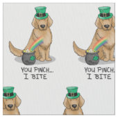 St. Patrick's Day Golden Retriever Dog Stoff (Nahaufnahme)