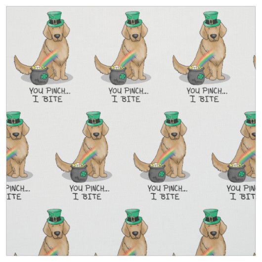 St. Patrick's Day Golden Retriever Dog Stoff (Muster)