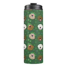 St Patricks Day Golden Retriever Hunde Thermosbecher