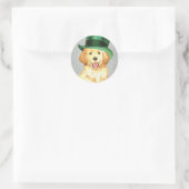 St. Patrick's Day Golden Runder Aufkleber (Tasche)