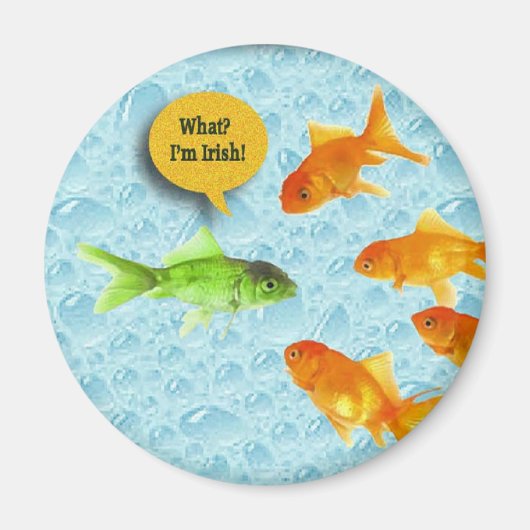 St. Patrick's Day, Goldfish Spaß Magnet (Vorne)