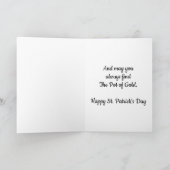 St. Patrick's Day Goldtopf Feiertagskarte (Innenseite)