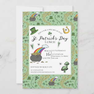 St. Patricks Day Goldtopf Mittagessen Einladung