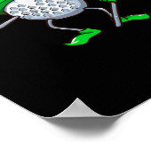 St Patricks Day Golf Golfen irischer Golfer Bier H Poster (Ecke)