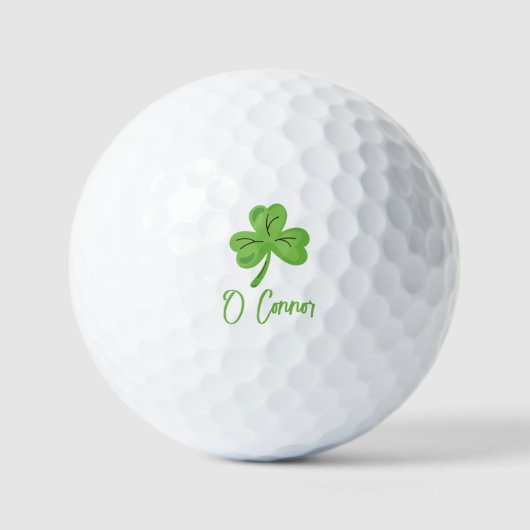 St. Patrick's Day Golf Golfer Custom Personalized Golfball (Vorderseite)