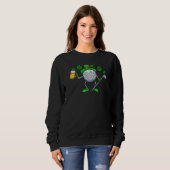 St Patricks Day Golf Golfing Irish Golfer Beer Hum Sweatshirt (Vorne ganz)