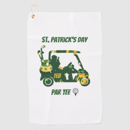 St. Patrick's Day Golf Par T-Shirt Monogramed Golfhandtuch