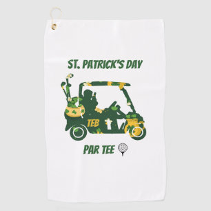 St. Patrick's Day Golf Par Tee Monogrammiert Golfhandtuch