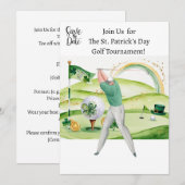 St. Patrick's Day Golf Turnier Einladung (Vorne/Hinten)