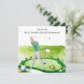 St. Patrick's Day Golf Turnier Einladung (Stehend Vorderseite)