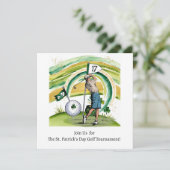 St. Patrick's Day Golf Turnier Einladung (Stehend Vorderseite)