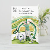 St. Patrick's Day Golf Turnier Einladung (Stehend Vorderseite)
