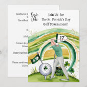 St. Patrick's Day Golf Turnier Einladung (Vorne/Hinten)