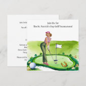 St. Patrick's Day Golf Turnier Einladung (Vorne/Hinten)