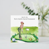 St. Patrick's Day Golf Turnier Einladung (Stehend Vorderseite)